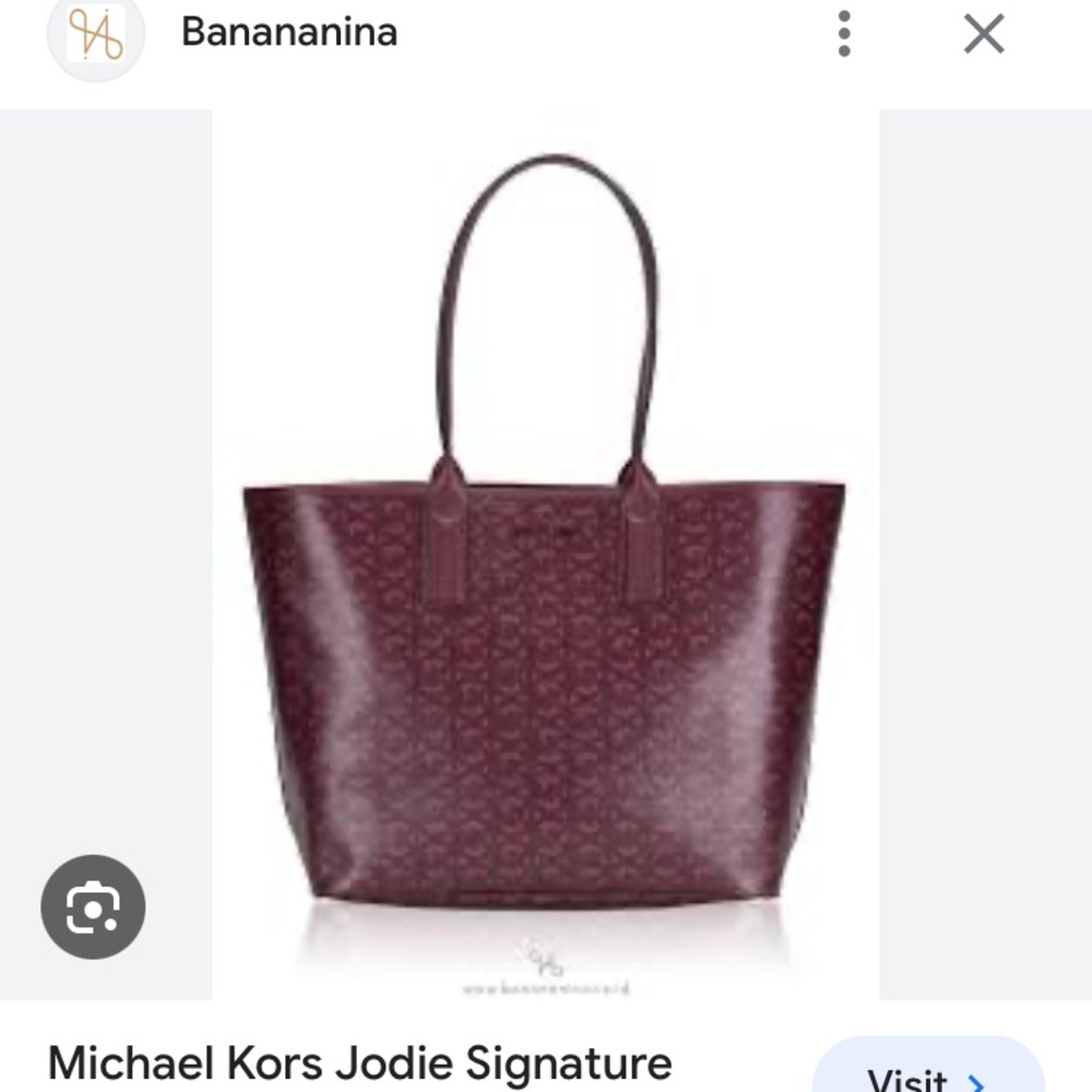 Michael Kors Burgundy Tote Bag